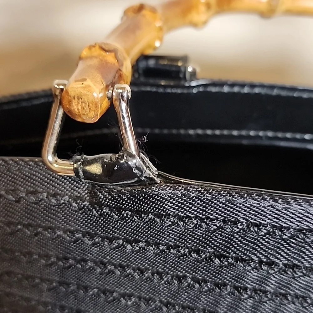 Gucci Tote With Bamboo Handles And COA - Picture 9 of 15